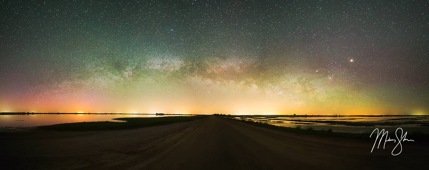 Kansas Aurora Borealis Milky Way Panorama