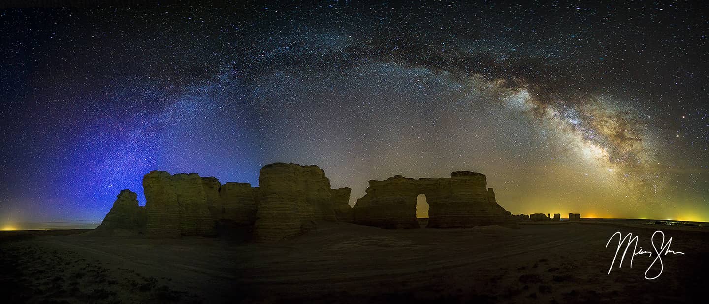 Monument Rocks Milky Way