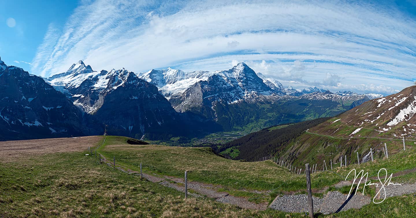 The Eiger and Grindelwald Valley