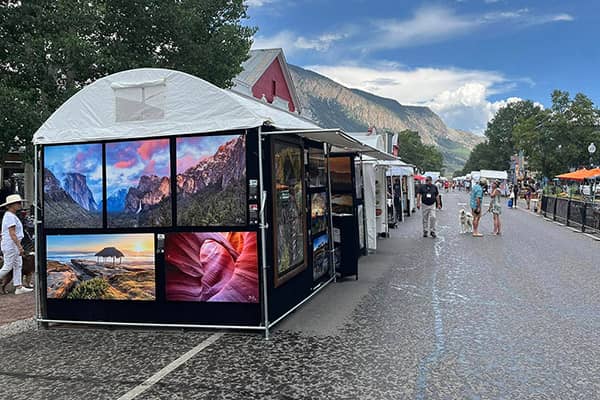 My art booth at the Crested Butte Arts Festival