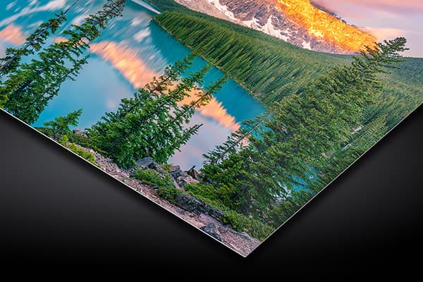 Metal Print showing Moraine Lake Sunrise Brilliance