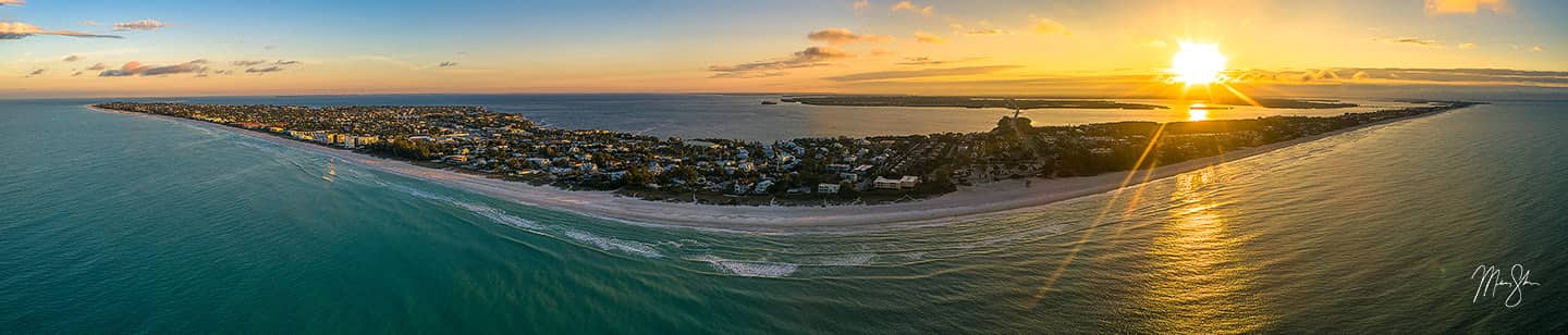 Aerial Anna Maria Island Sunrise - Anna Maria Island, Florida