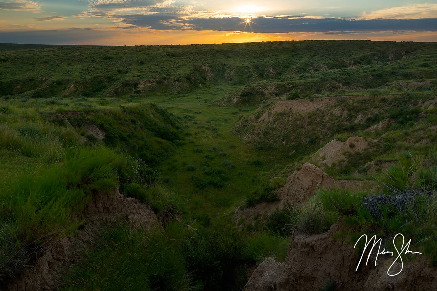 Arikaree Breaks Starburst Sunset - Arikaree Breaks, Kansas