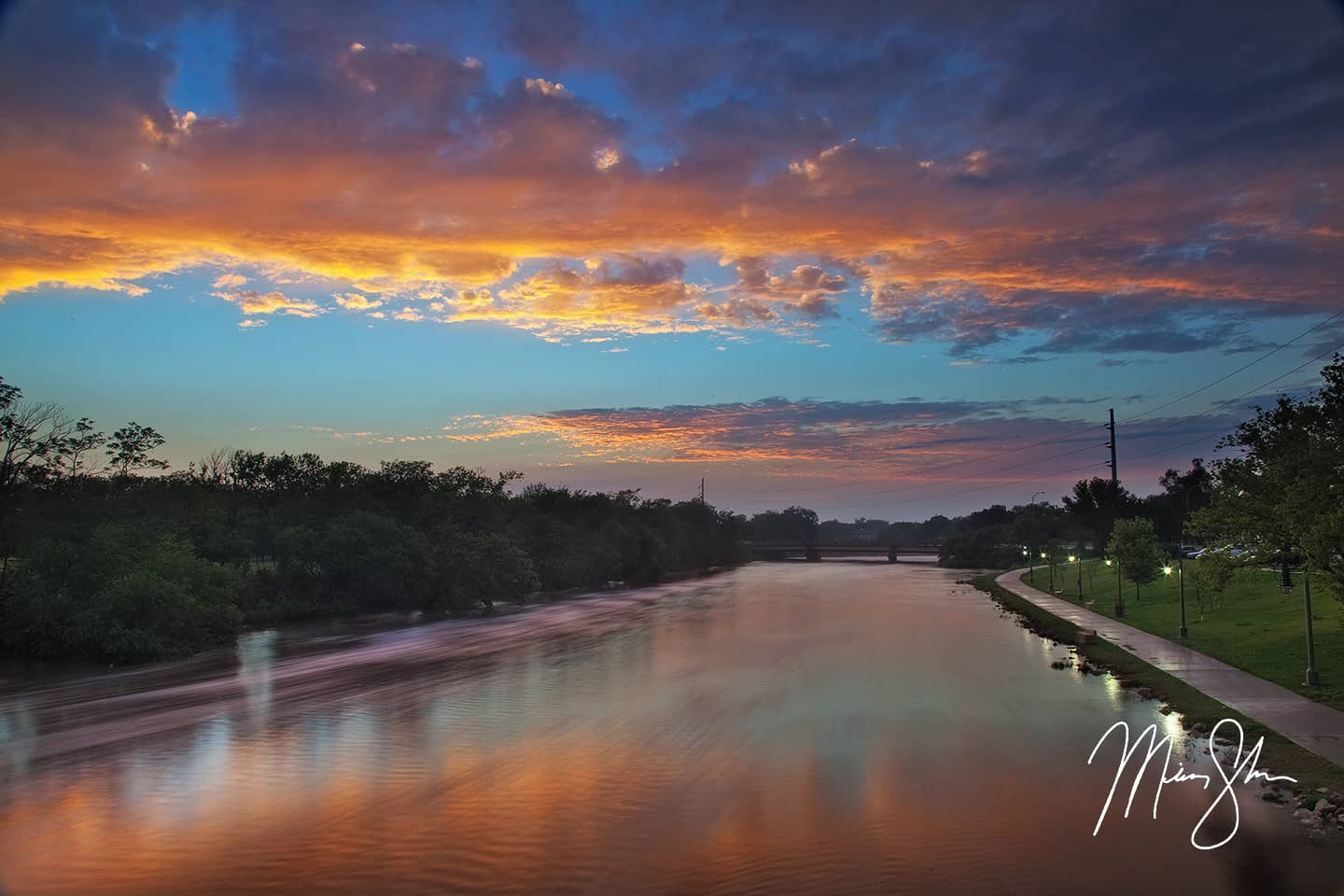 Arkansas River Flood - Keeper of the Plains, Wichita, Kansas