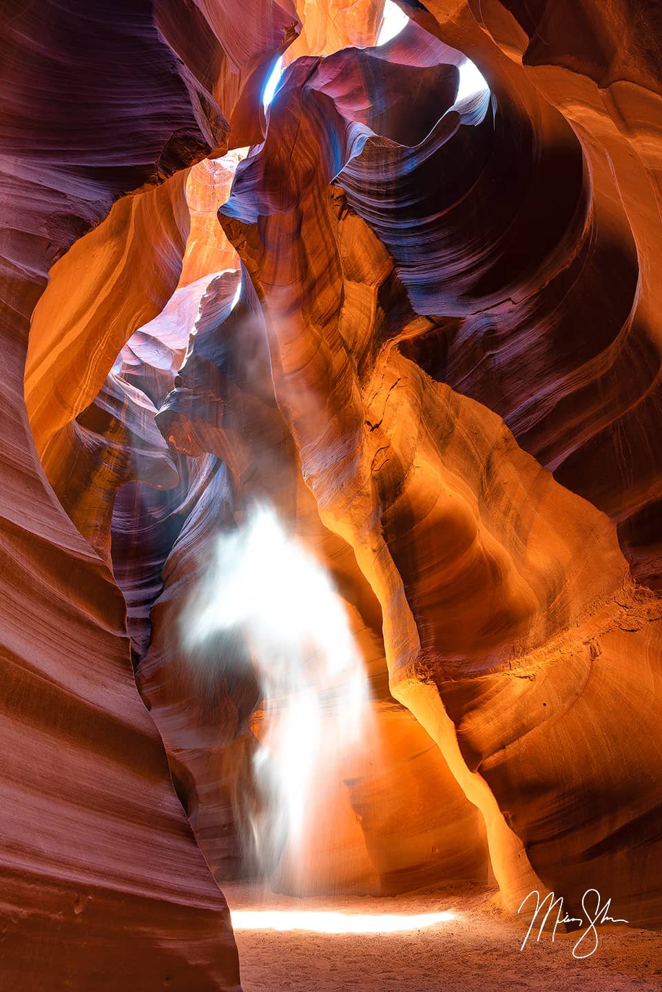 The shapes that light beams in Antelope Canyon create take on interesting forms