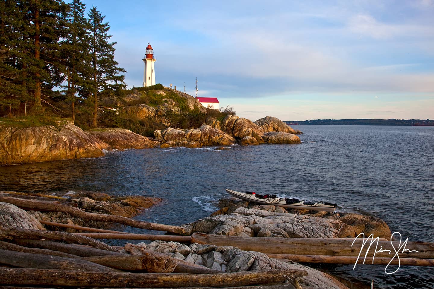 Open edition fine art print of Atkinson Lighthouse from Mickey Shannon Photography. Location: Atkinson Lighthouse, West Vancouver, British Columbia, Canada