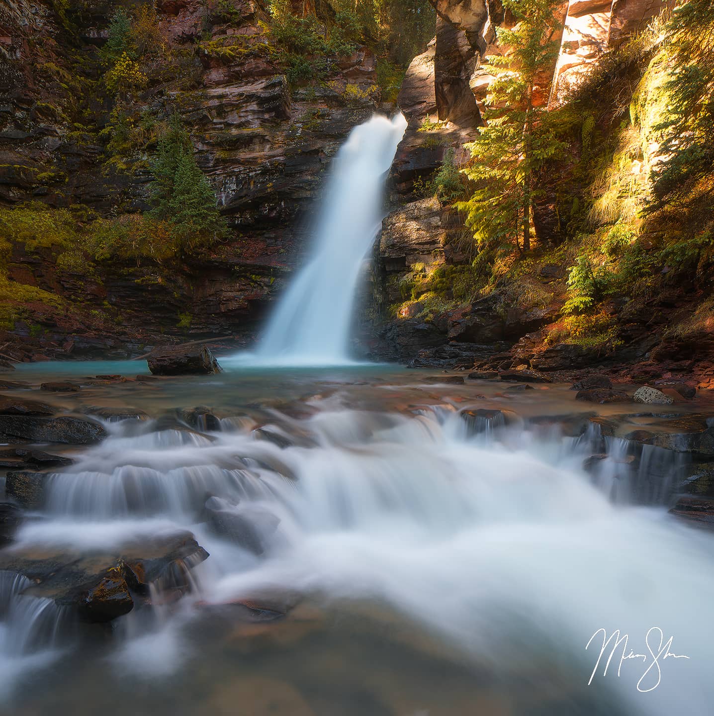 Autumn at South Fork Mineral Creek Falls - Near Silverton, Colorado