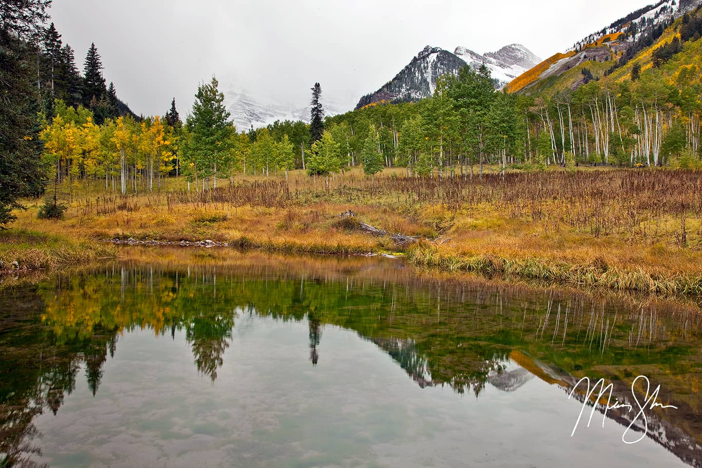 Autumn Reflections - Maroon Bells, Aspen, Colorado