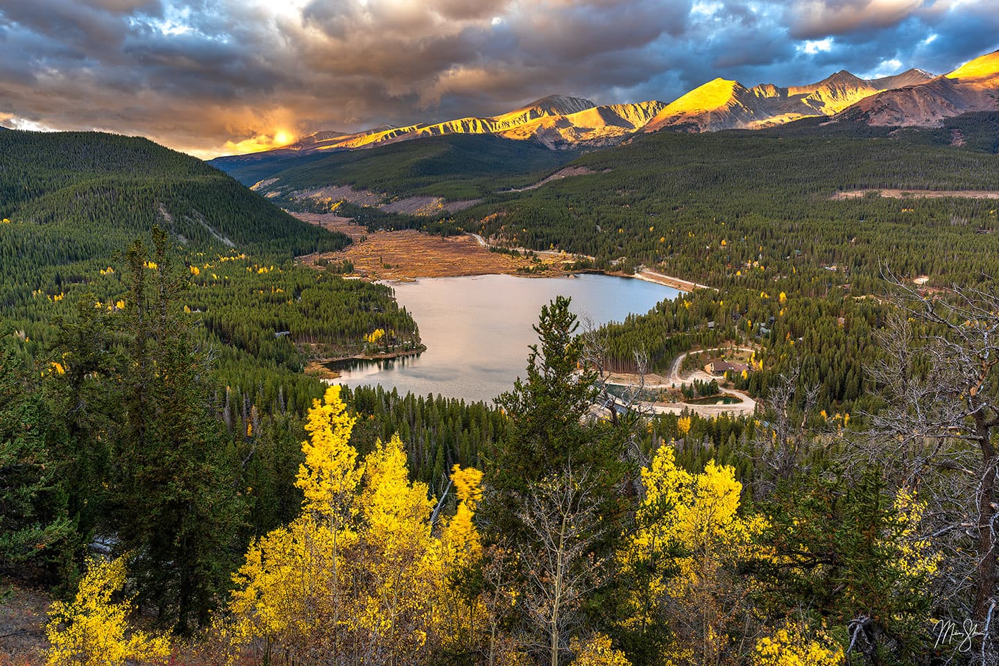Autumn Sunrise over Quandary Peak - Boreas Pass, Breckenridge, Colorado