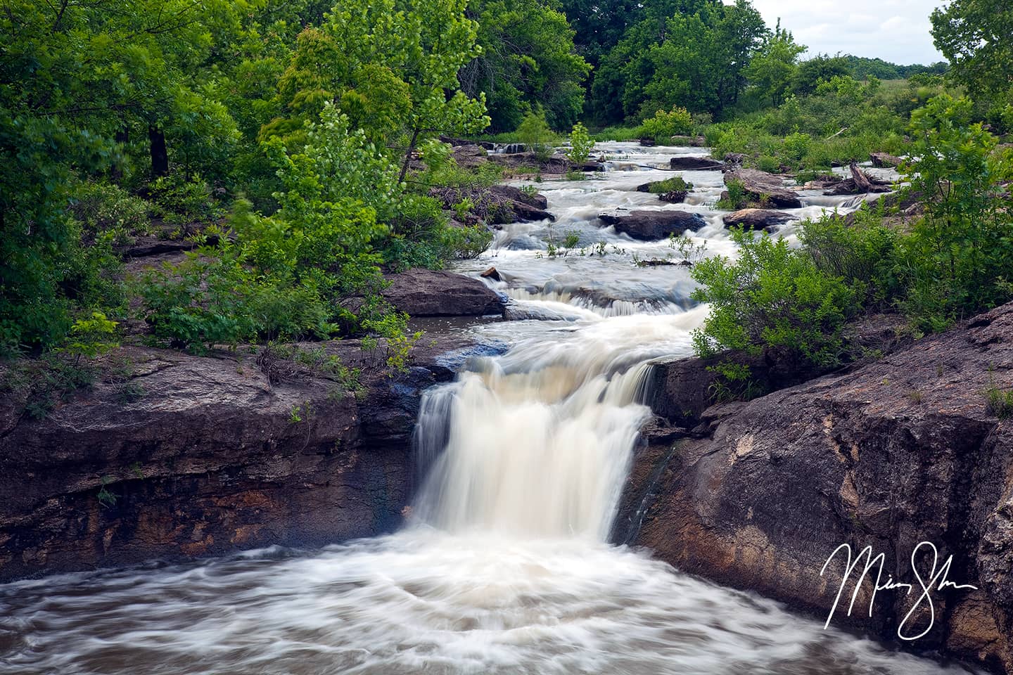 Beautiful Butcher Falls - Butcher Falls, Red Buffalo Ranch, Sedan, Kansas