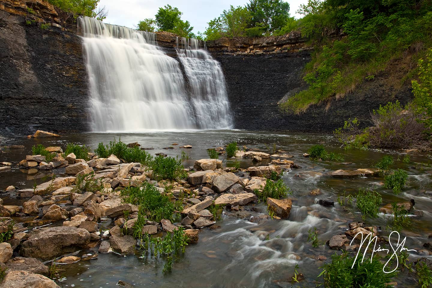 Bourbon Falls - Bourbon Falls, Bourbon State Fishing Lake, Kansas