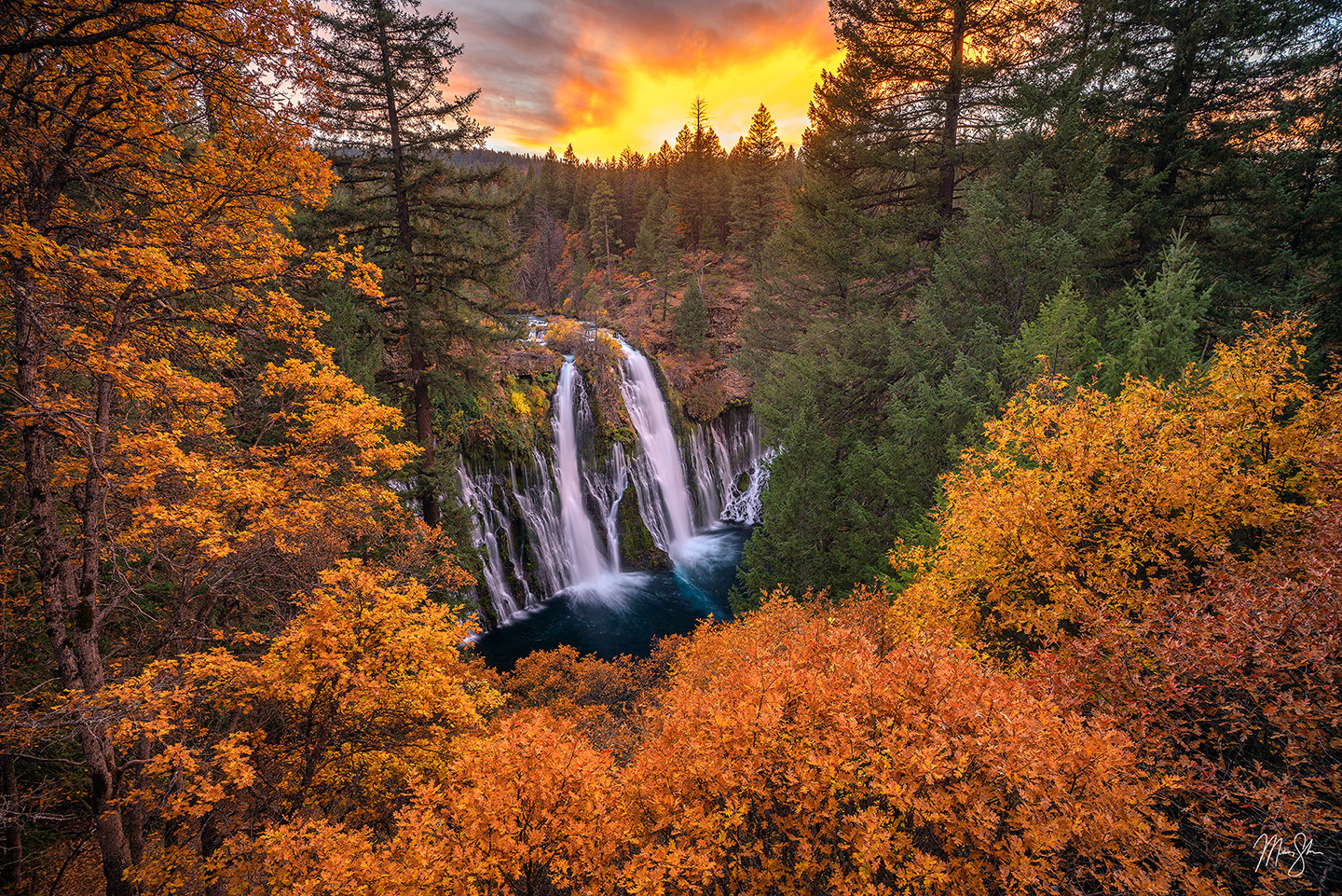 Burney Falls Sunset - Burney Falls, California