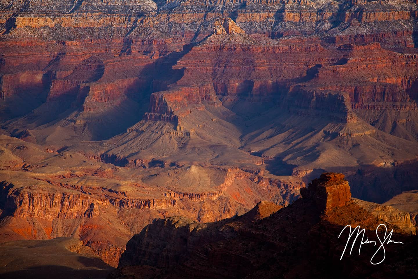 Canyon Walls Sunlight - Grand Canyon National Park, Arizona