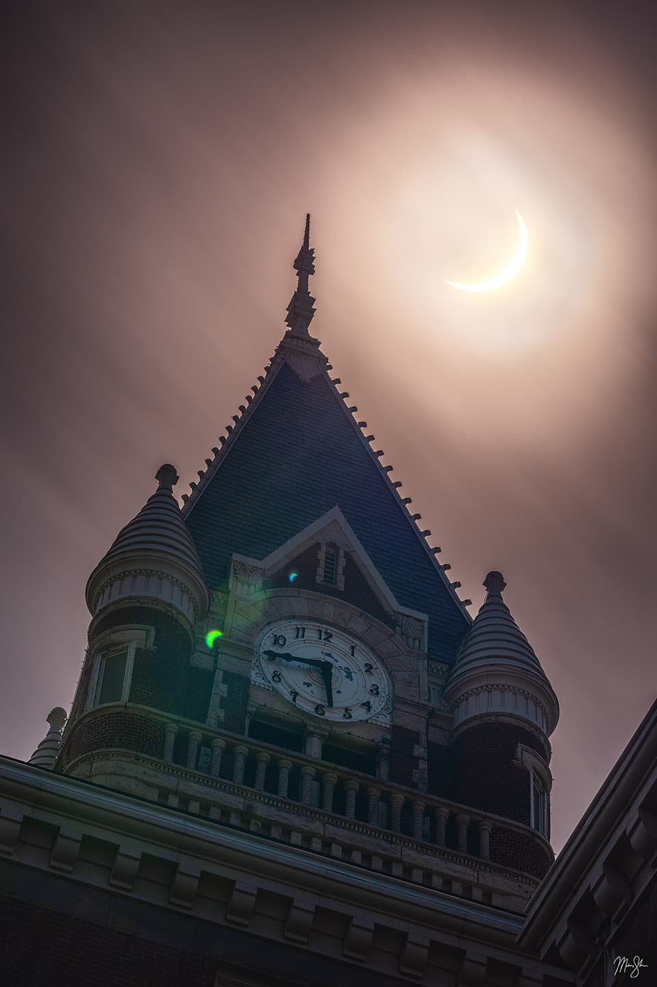 Clocktower Eclipse - Friends University, Wichita, Kansas