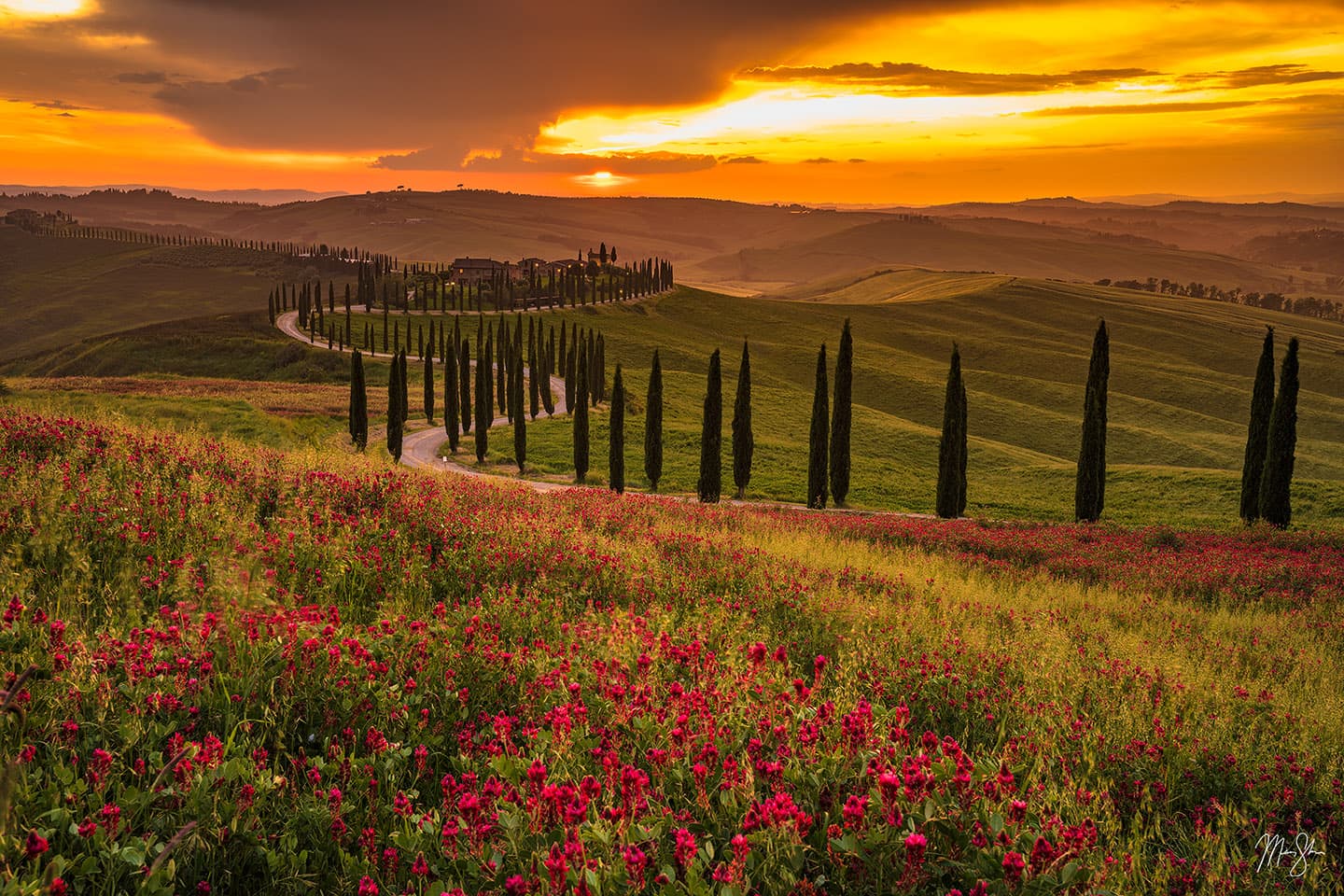 Crete Senesi Sunset - Crete Senesi, Tuscany, Italy