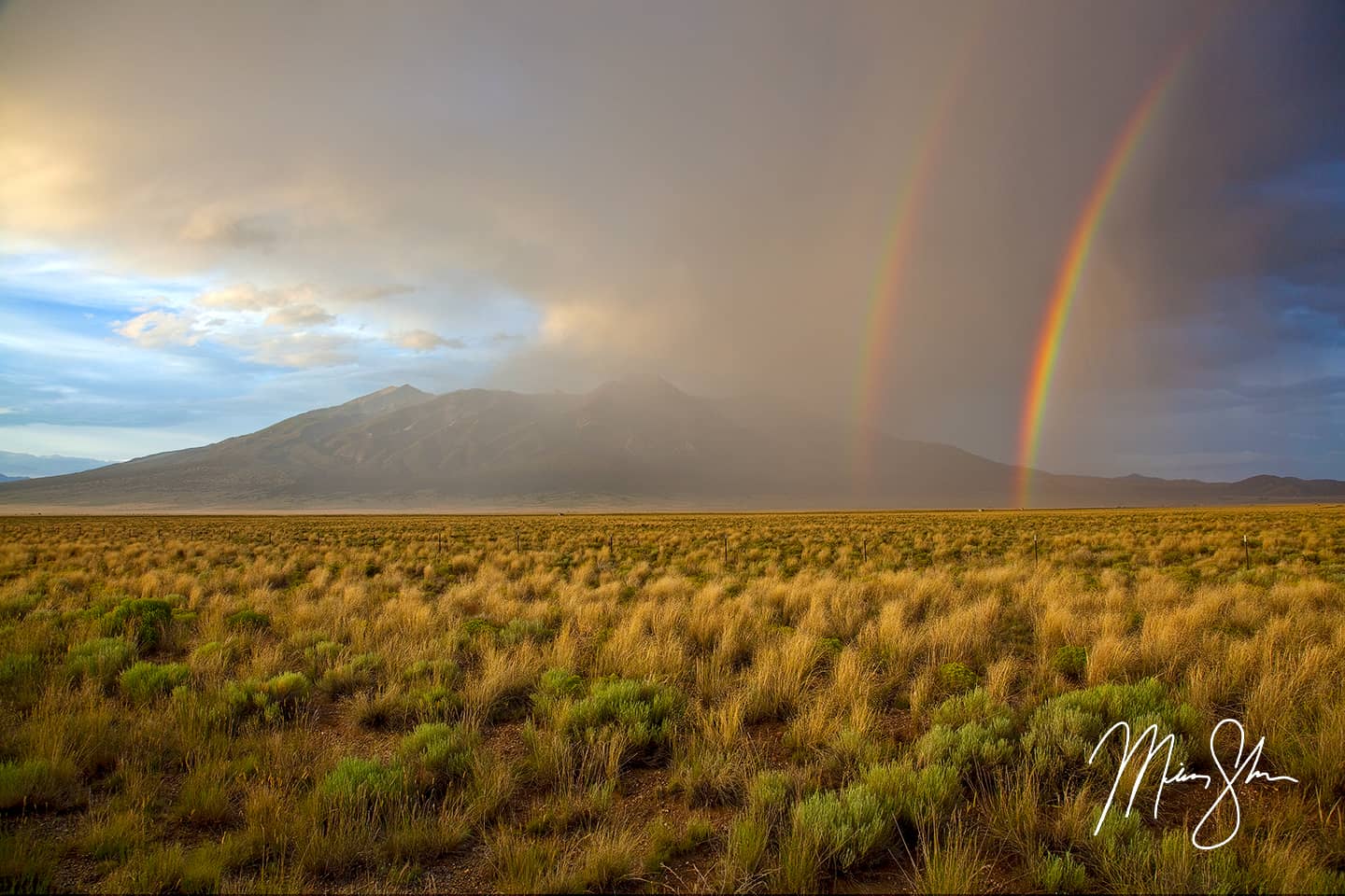 Double Rainbow Over Blanca Peak - Near Blanca, Colorado