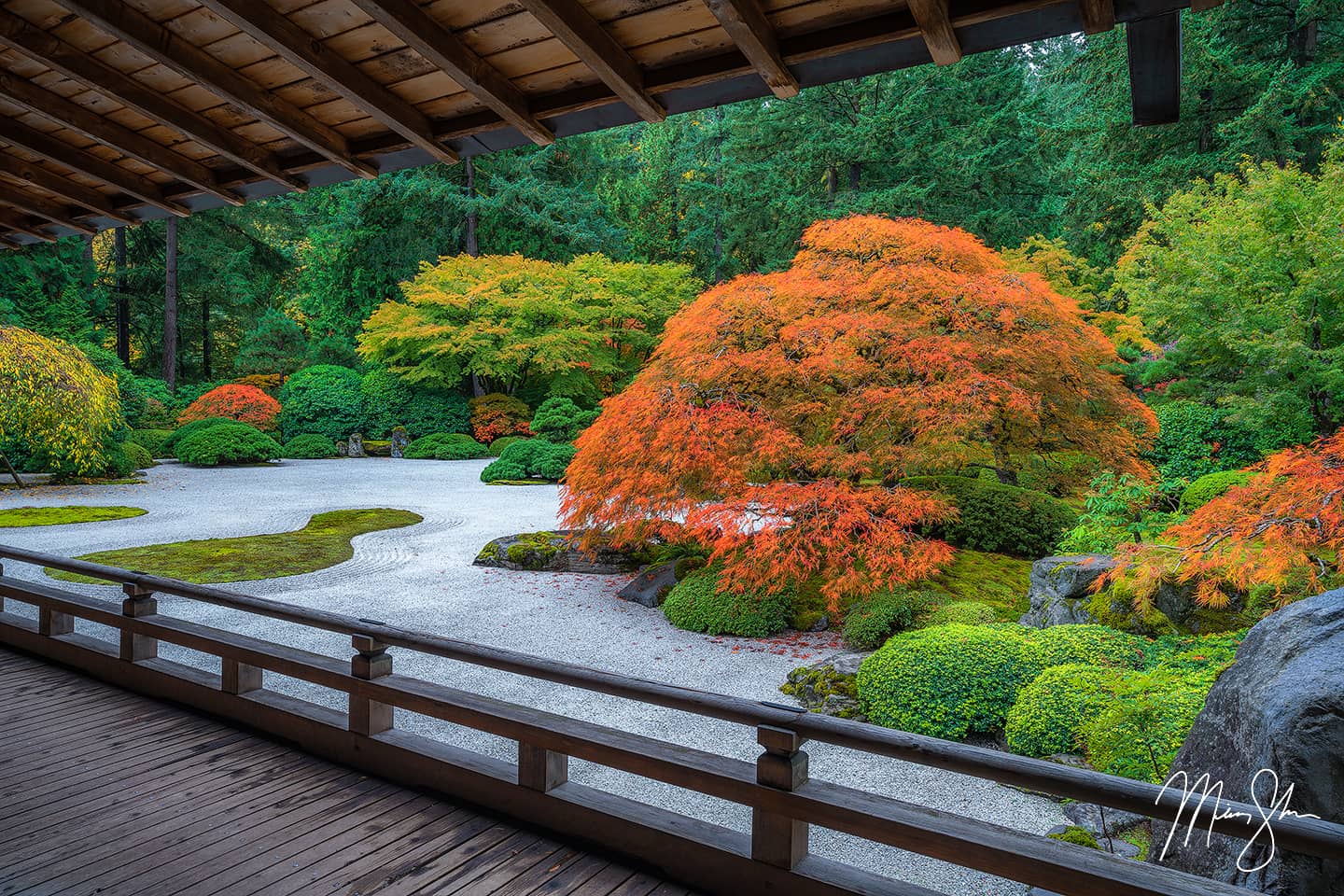 Fall at the Flat Garden - Portland Japanese Garden, Portland, Oregon