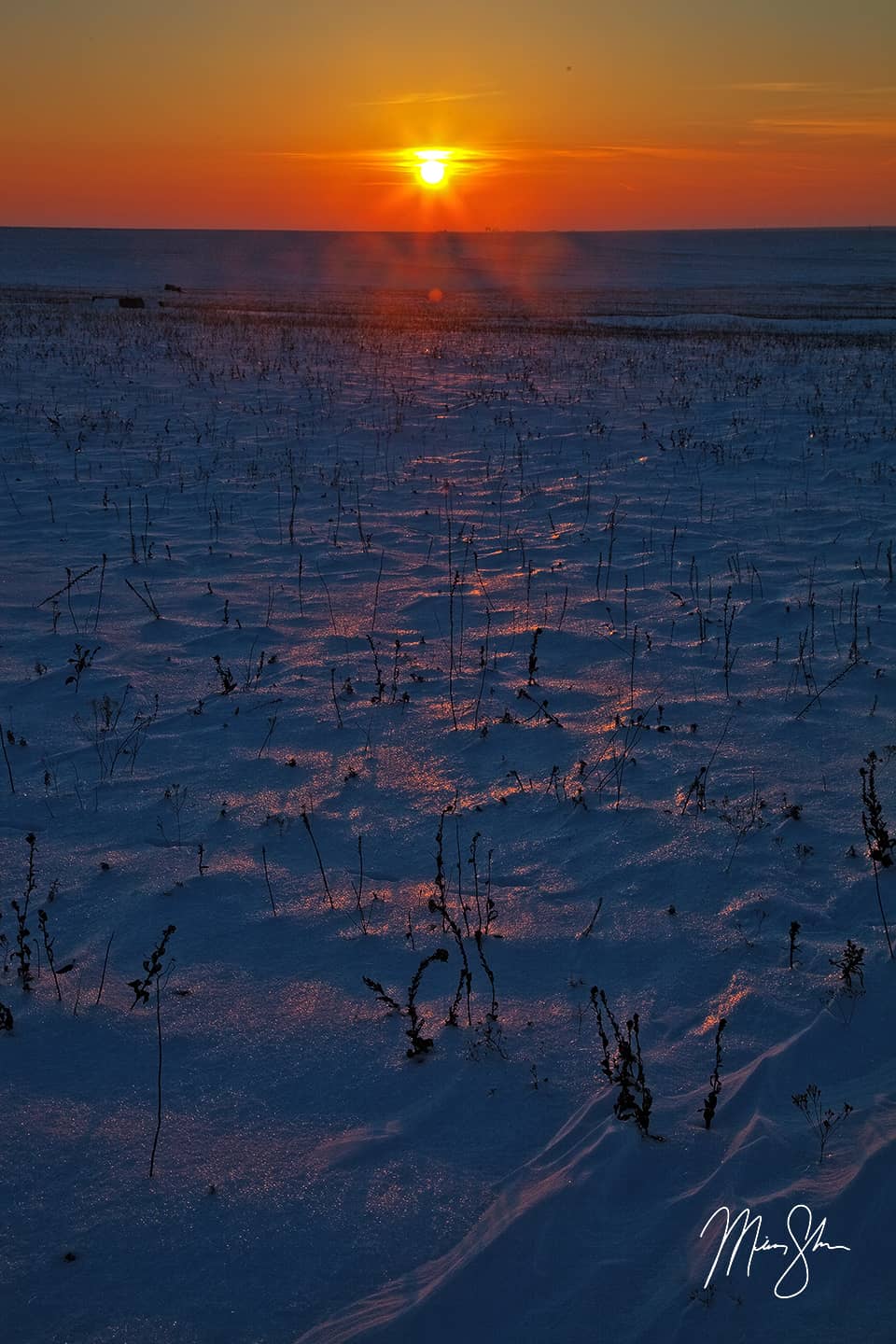 Fire And Ice - Teter Rock, Flint Hills, Kansas