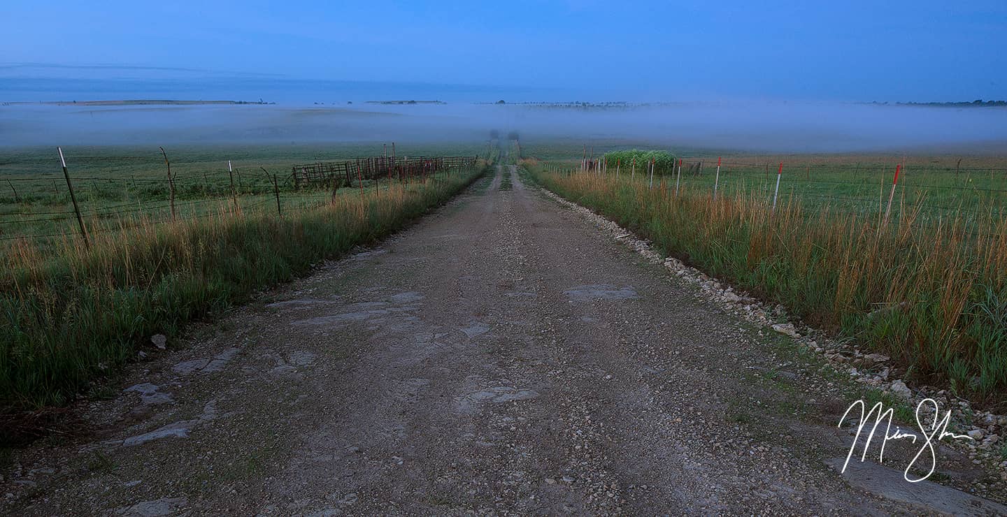 Fog over the Flint Hills - Northeast of Herington, KS