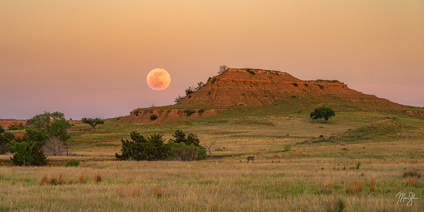 Full Moon Over the Gypsum Hills - Medicine Lodge, Kansas