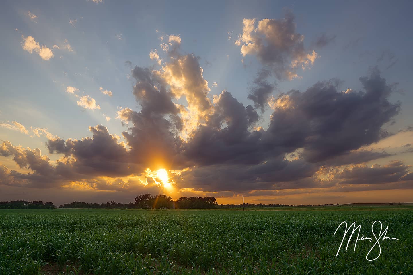 Gypsum Hills Summer Sunset - Medicine Lodge, KS