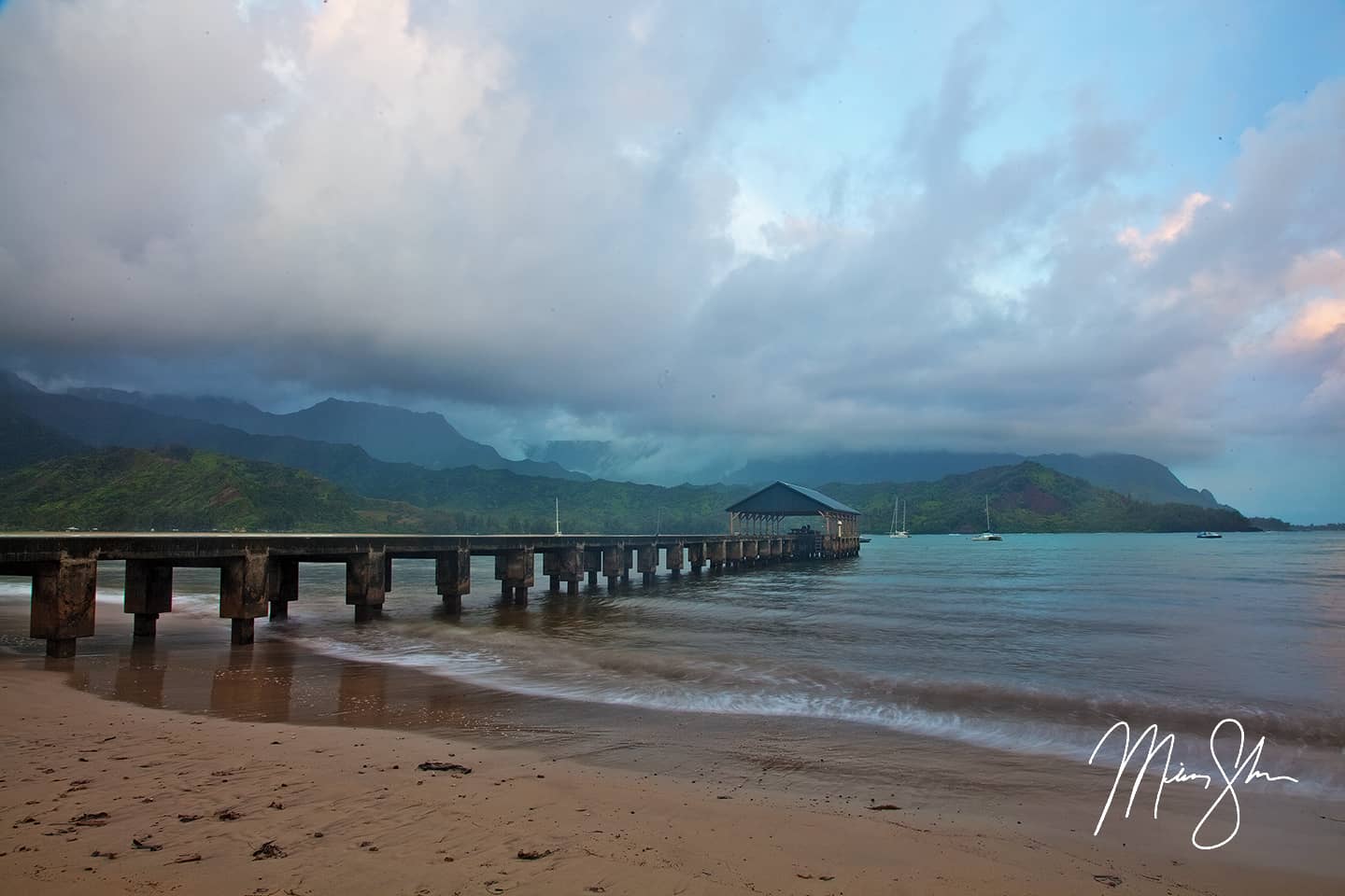 Hanalei Pier Sunrise - Hanalei, Kauai, Hawaii