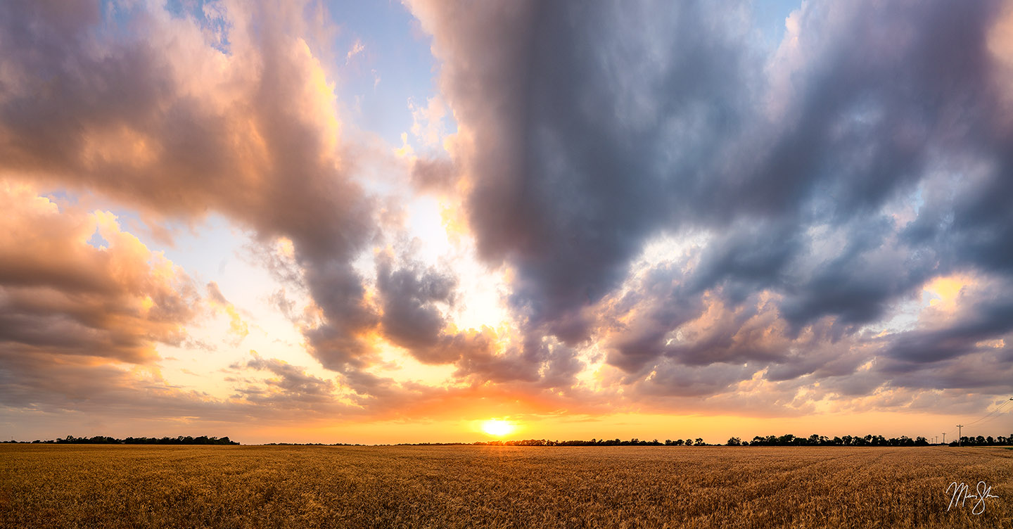 Harvest Sunset - South Central Kansas