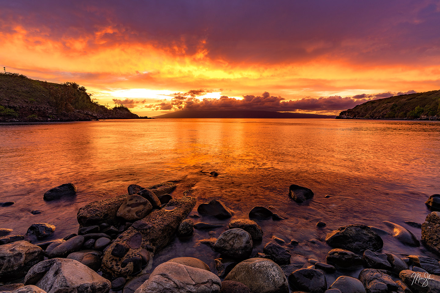 Honolua Bay Sunset - Honolua Bay, Maui, Hawaii