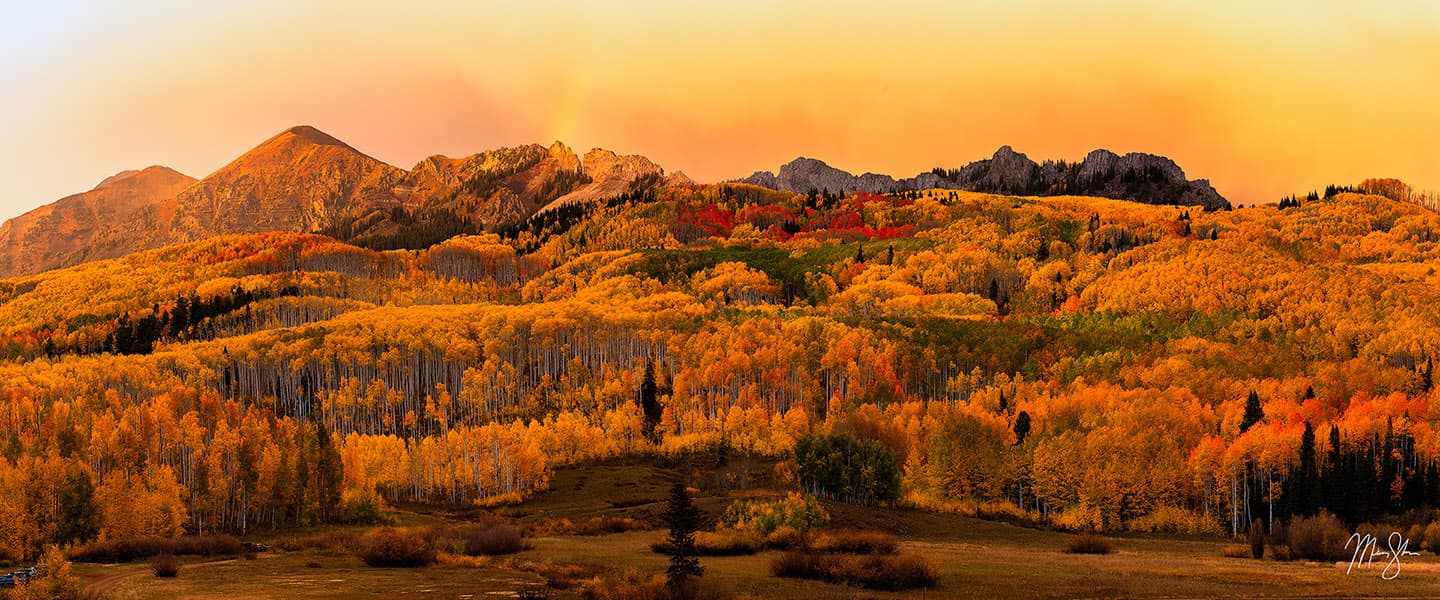 Horse Ranch Park Sunset - Horse Ranch Park, Kebler Pass, Crested Butte, Colorado