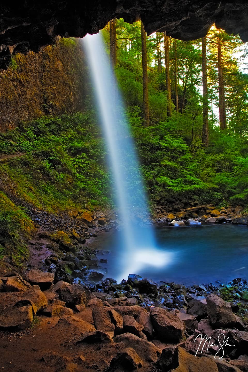 Horsetail Falls Vertical - Horsetail Falls, Columbia River Gorge, Oregon, USA