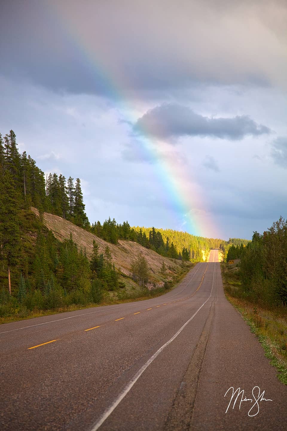 Icefields Parkway Rainbow - Icefields Parkway, Jasper National Park, Alberta, Canada