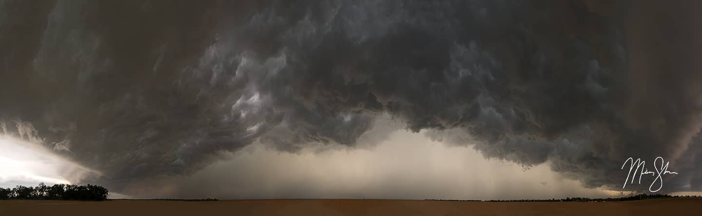 Kansas Storm Clouds Panorama - Near Wichita, Kansas