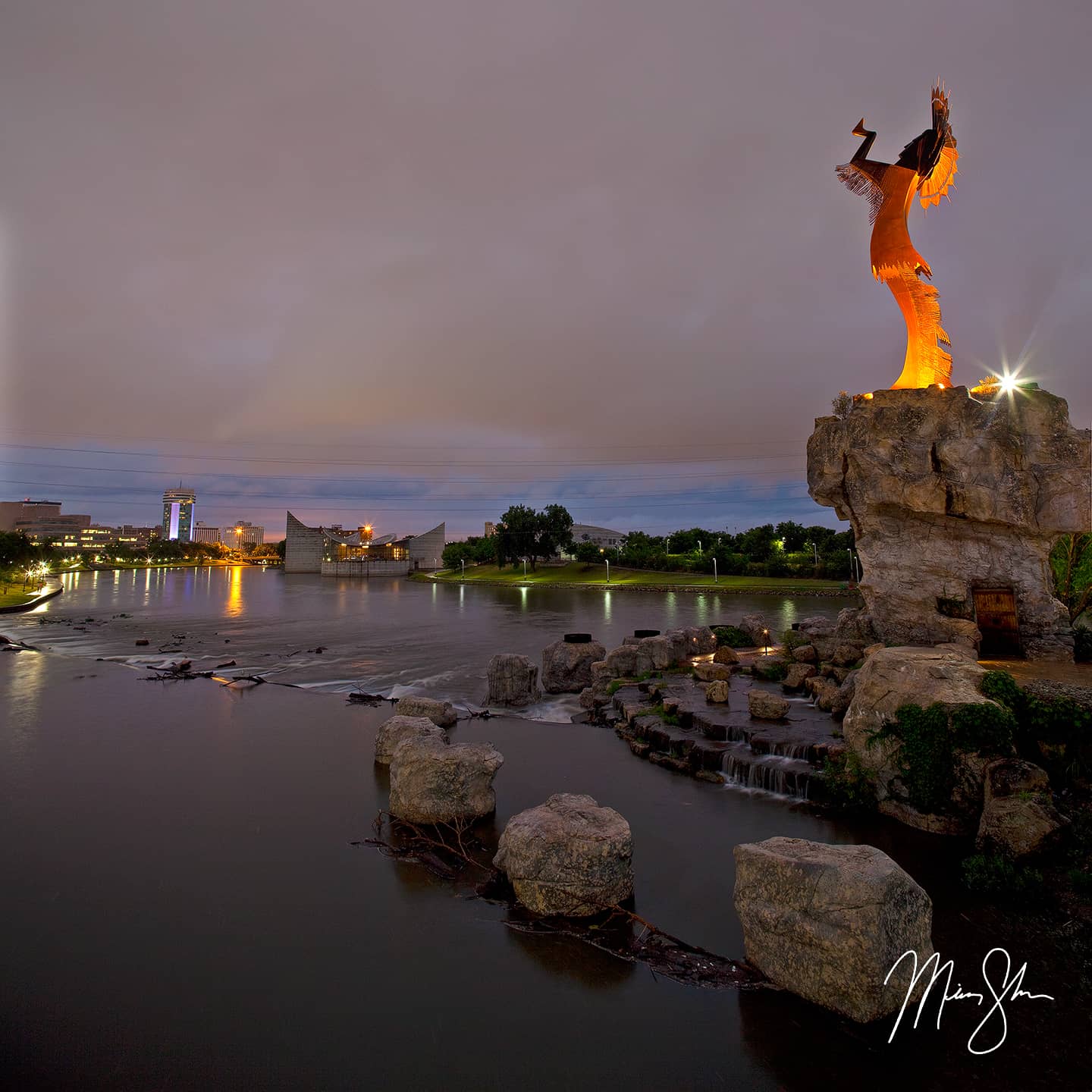 Keeper of the Plains Storm Clouds - Keeper of the Plains, Wichita, Kansas
