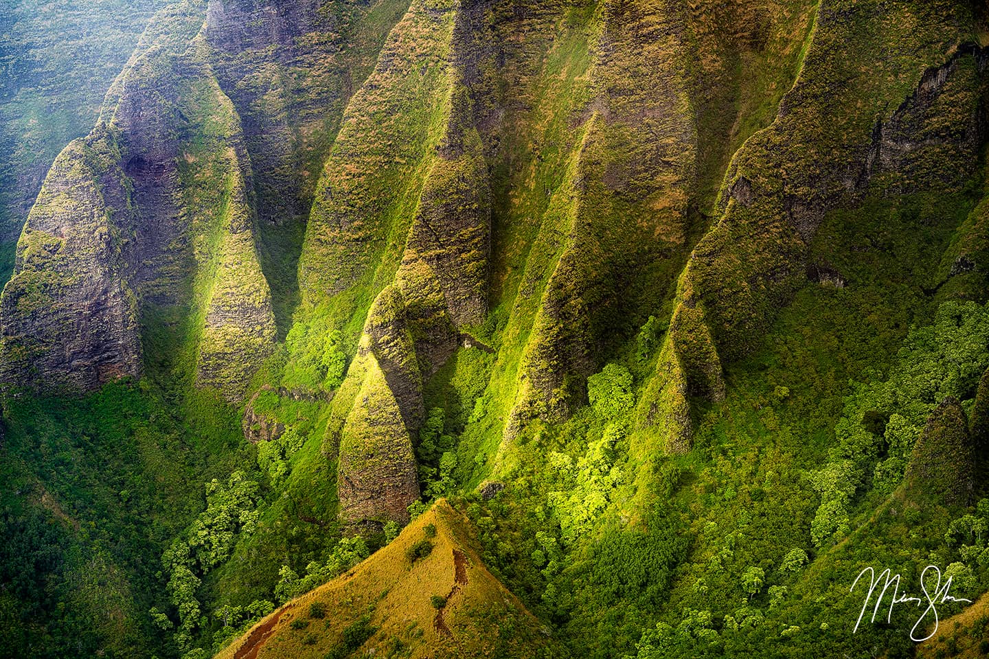 Sunlight on the Napali Coast