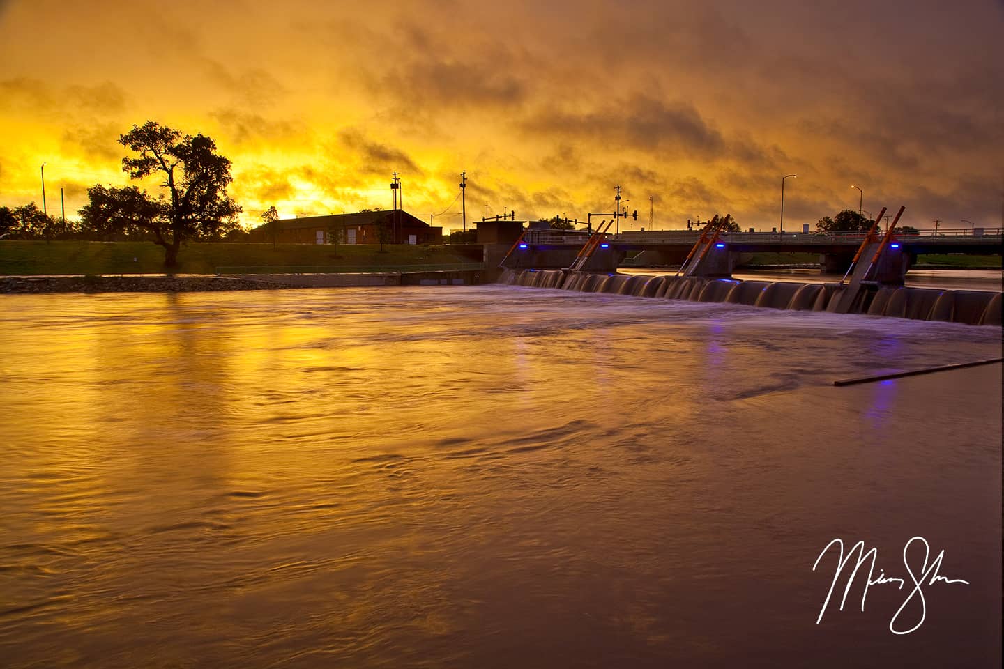 Lincoln Street Bridge Sunset - Wichita, Kansas