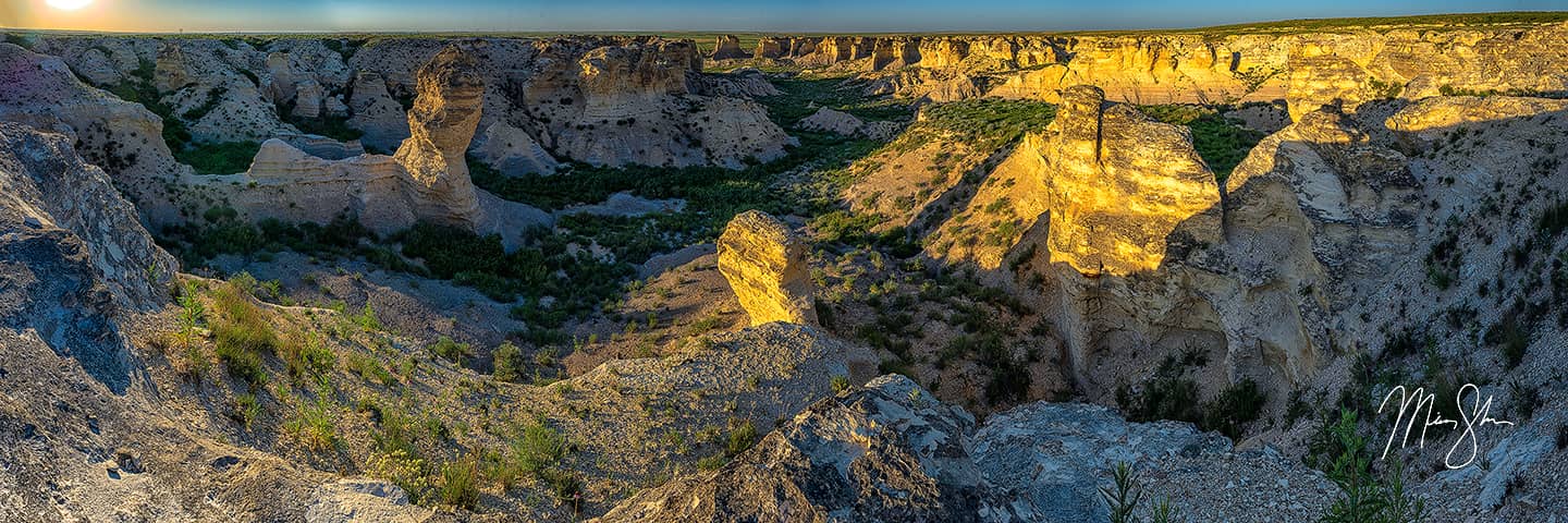 Little Jerusalem Panorama - Little Jerusalem Badlands State Park, Kansas