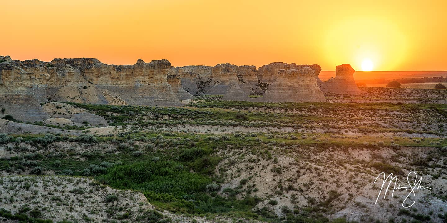 Little Jerusalem Sunset - Little Jerusalem Badlands State Park, Kansas