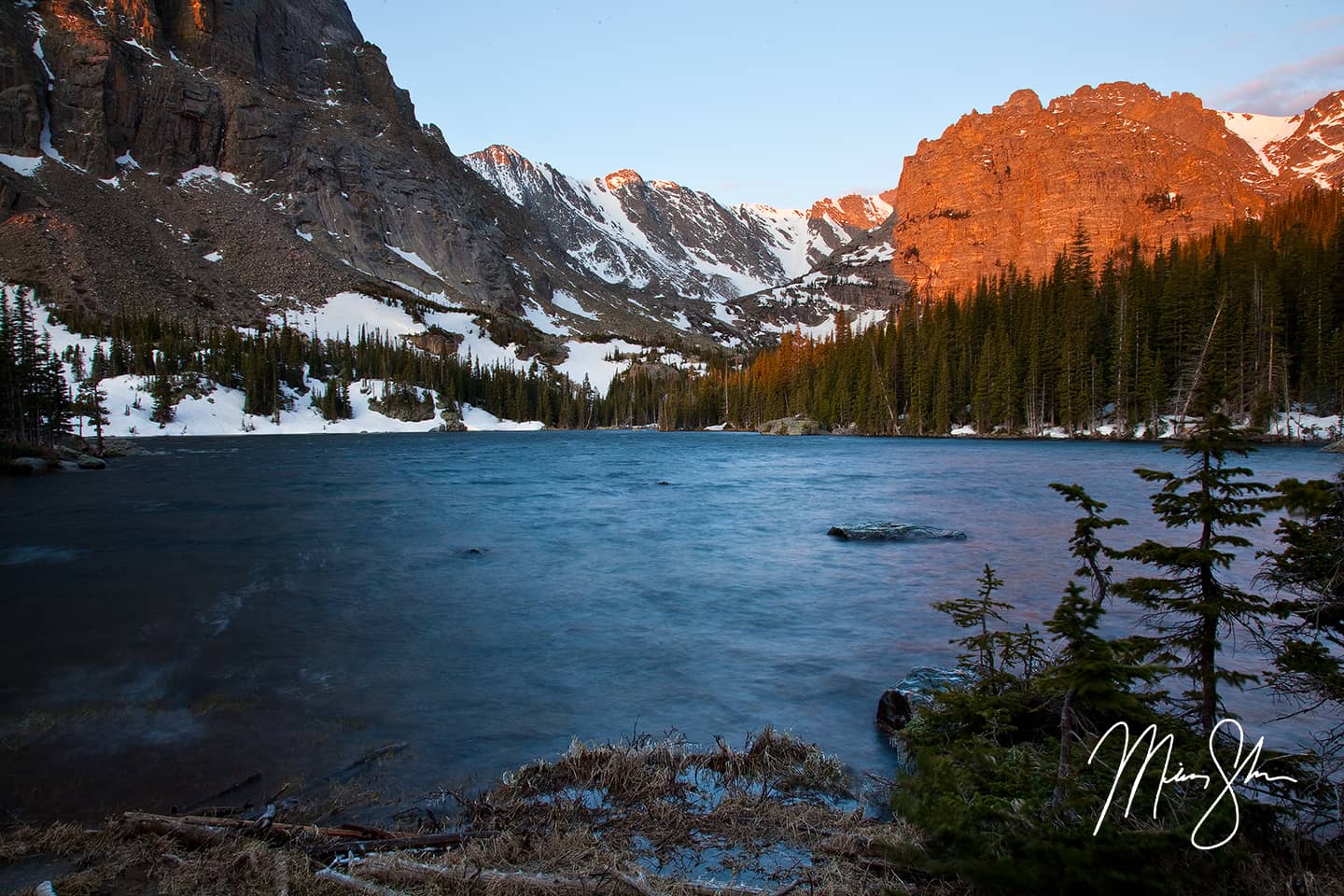 Loch Vale Alpineglow - The Loch, Estes Park, Rocky Mountain National Park, Colorado