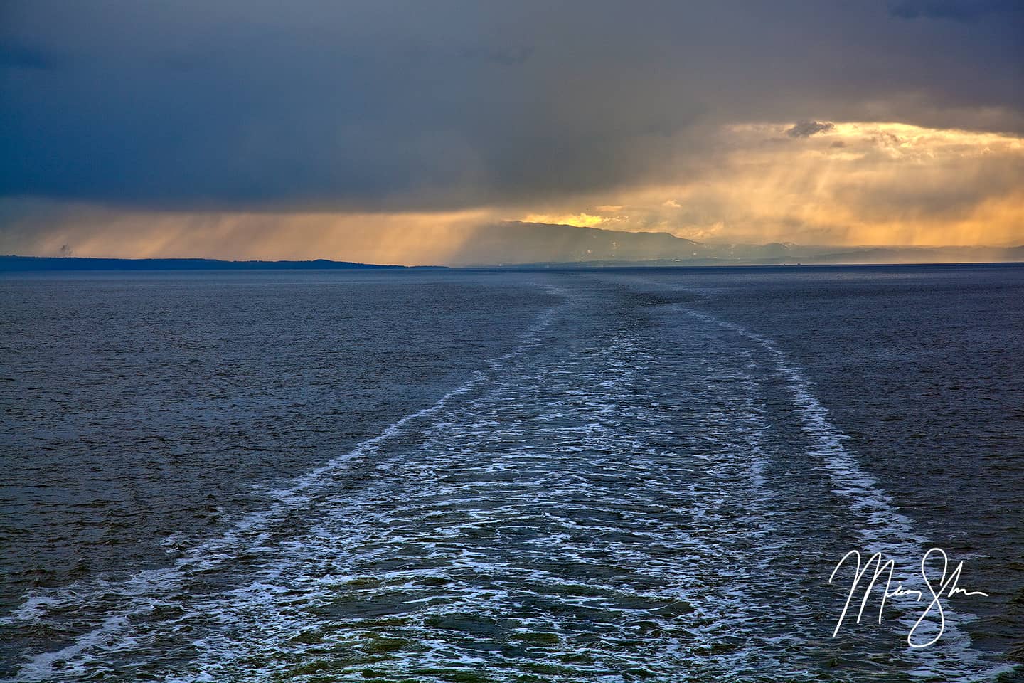 Looking Back to Vancouver Island - Salish Sea, British Columbia, Canada