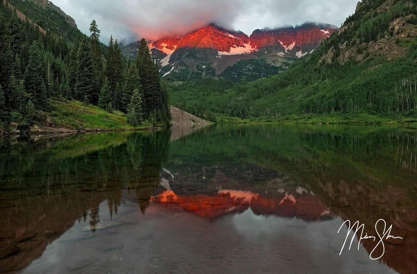 Maroon Bells Alpineglow - Aspen, Colorado