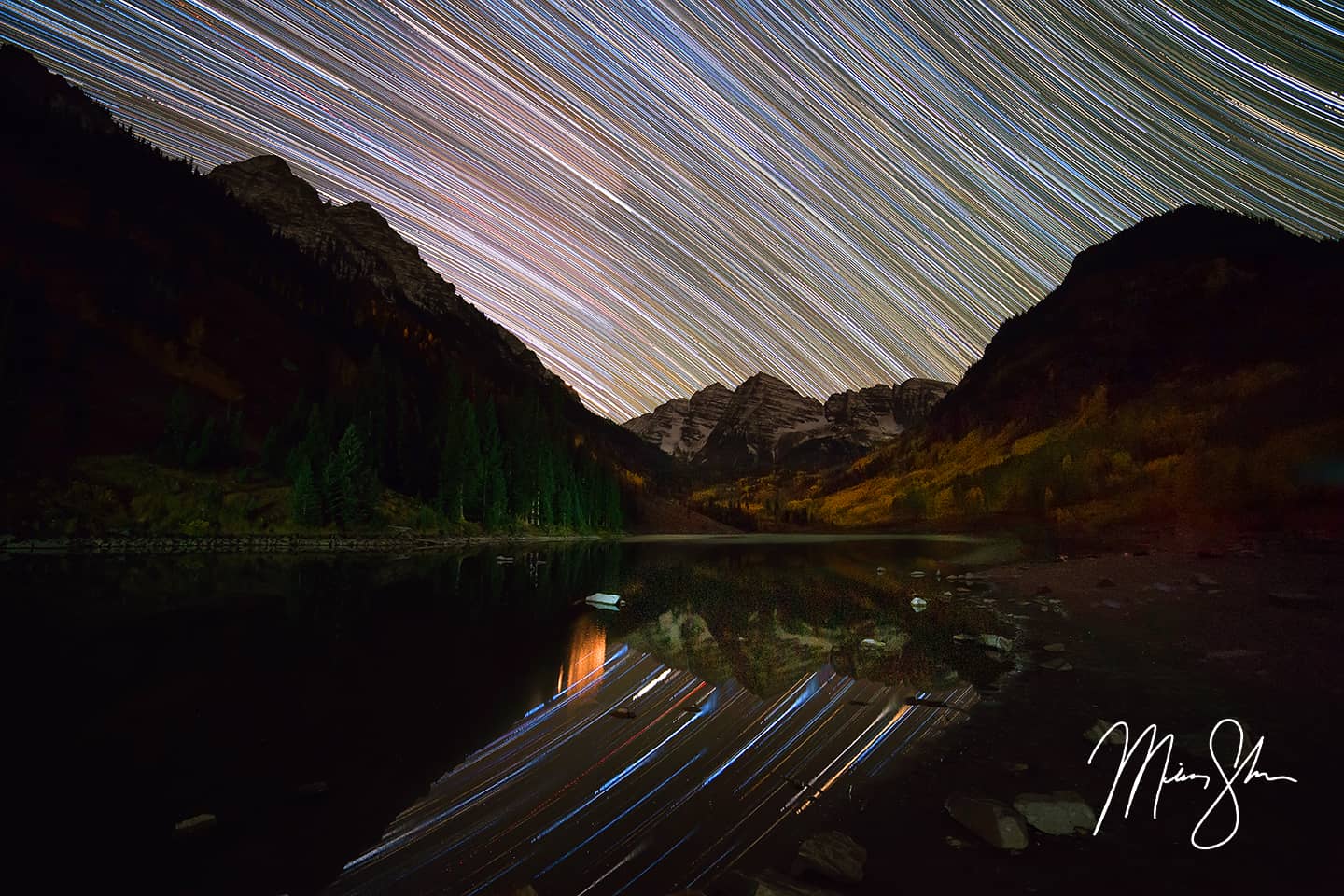 Maroon Bells Star Trails - Maroon Bells, Aspen, Colorado