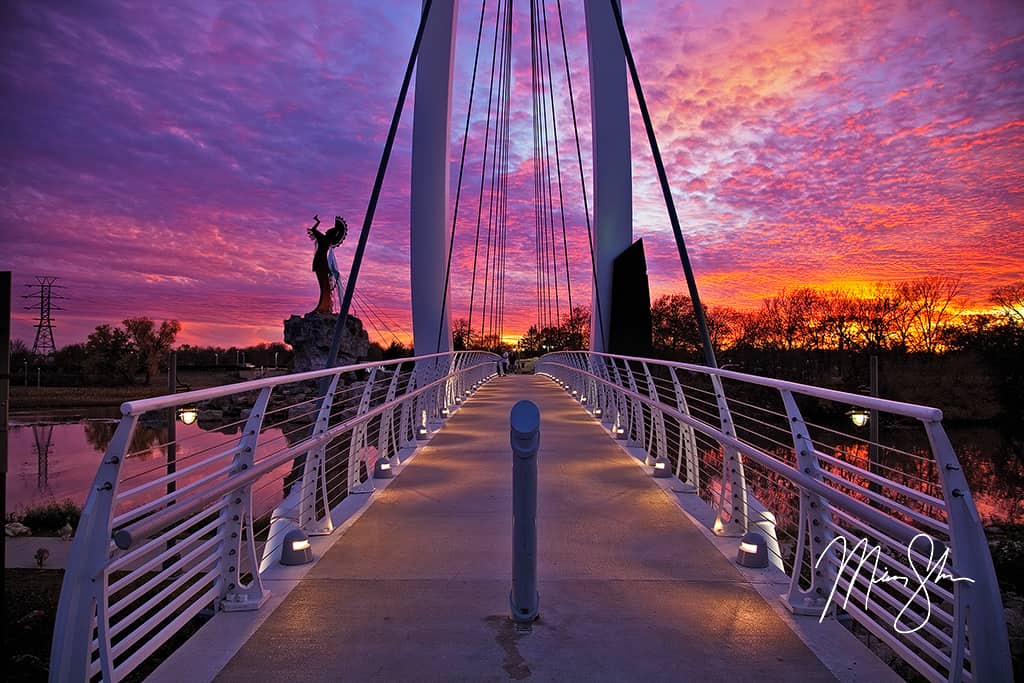 Sunset Bridge Wichita, Kansas Mickey Shannon Photography