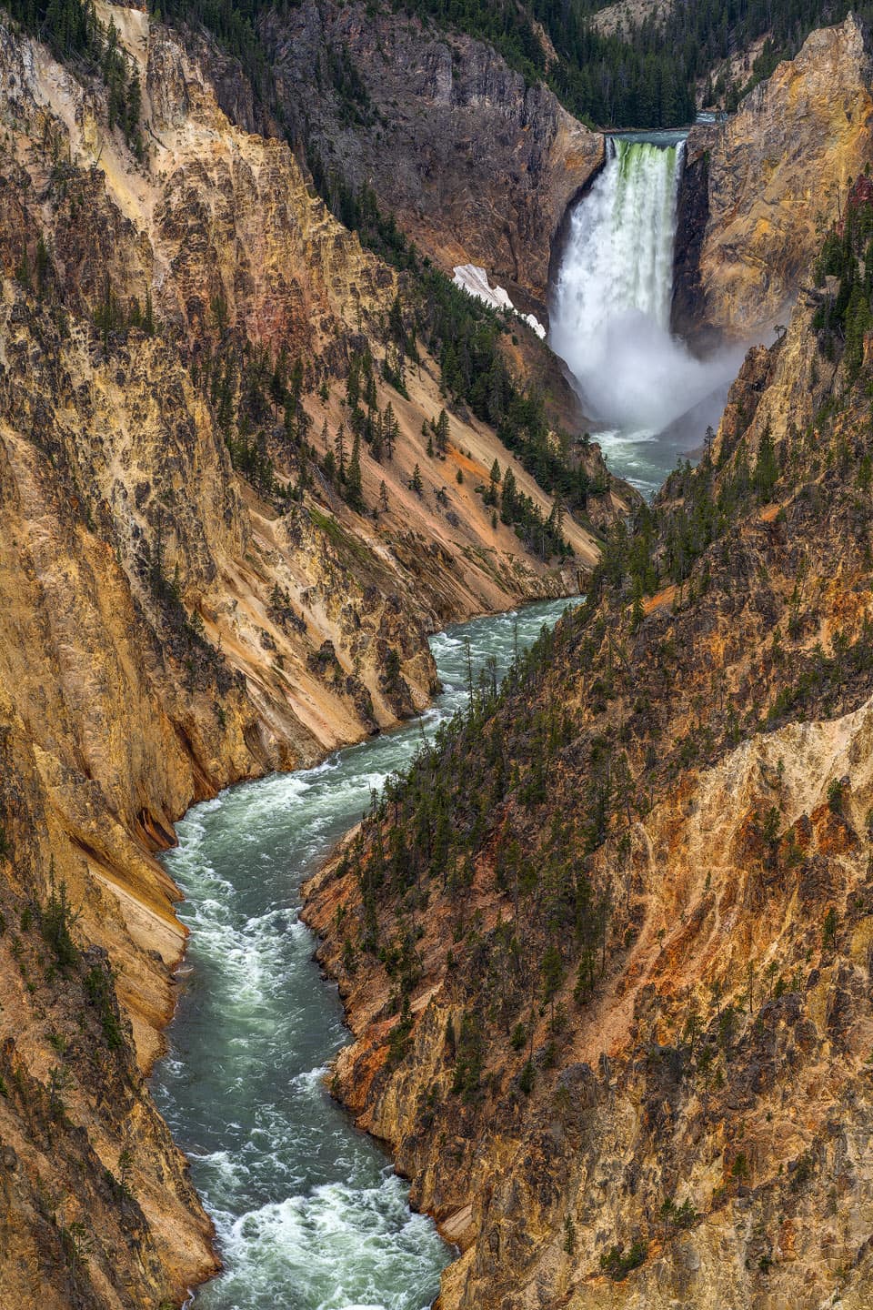 The mighty waterfalls of the Yellowstone