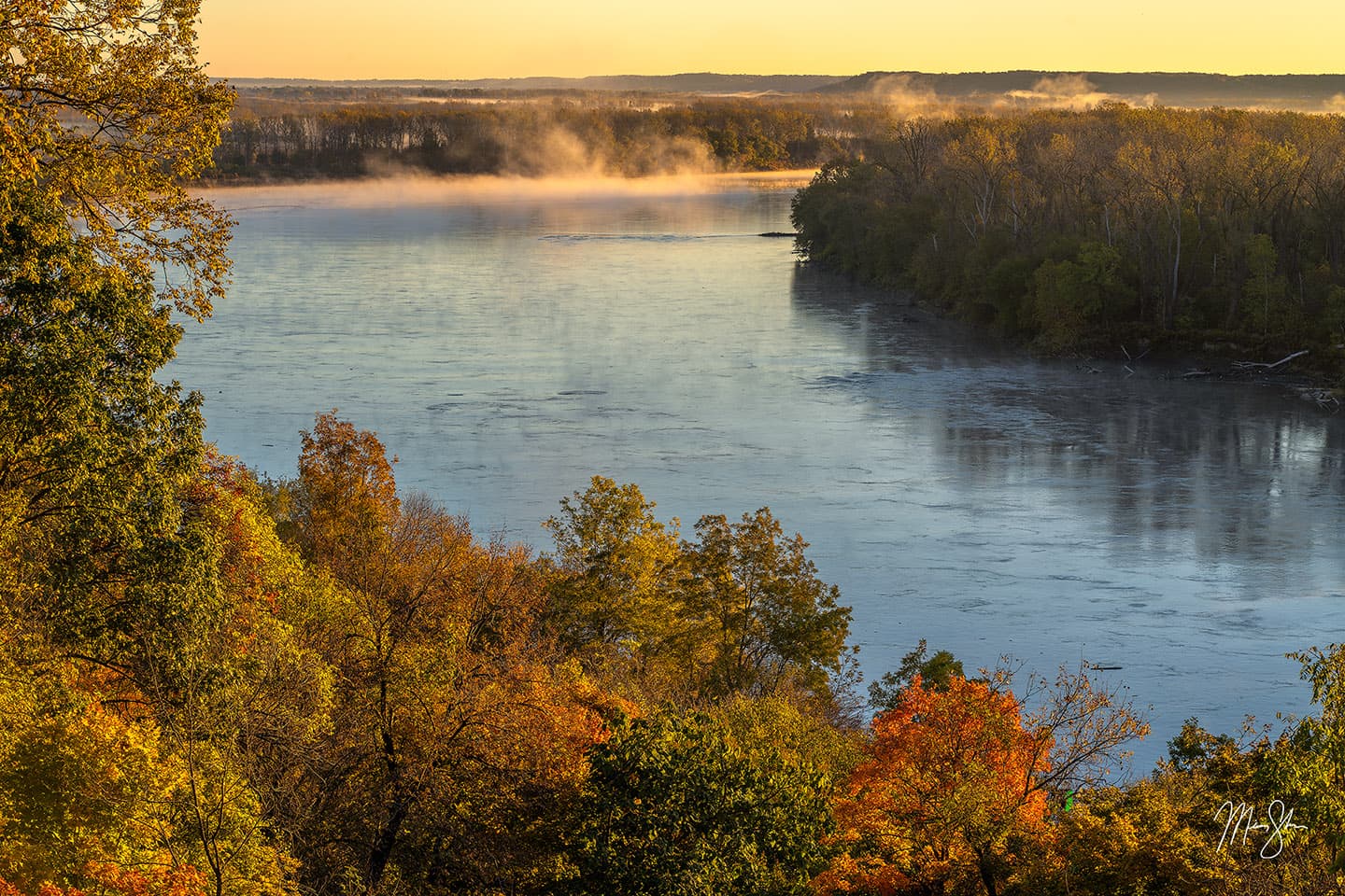 Missouri River Bend Sunrise - Atchison, Kansas