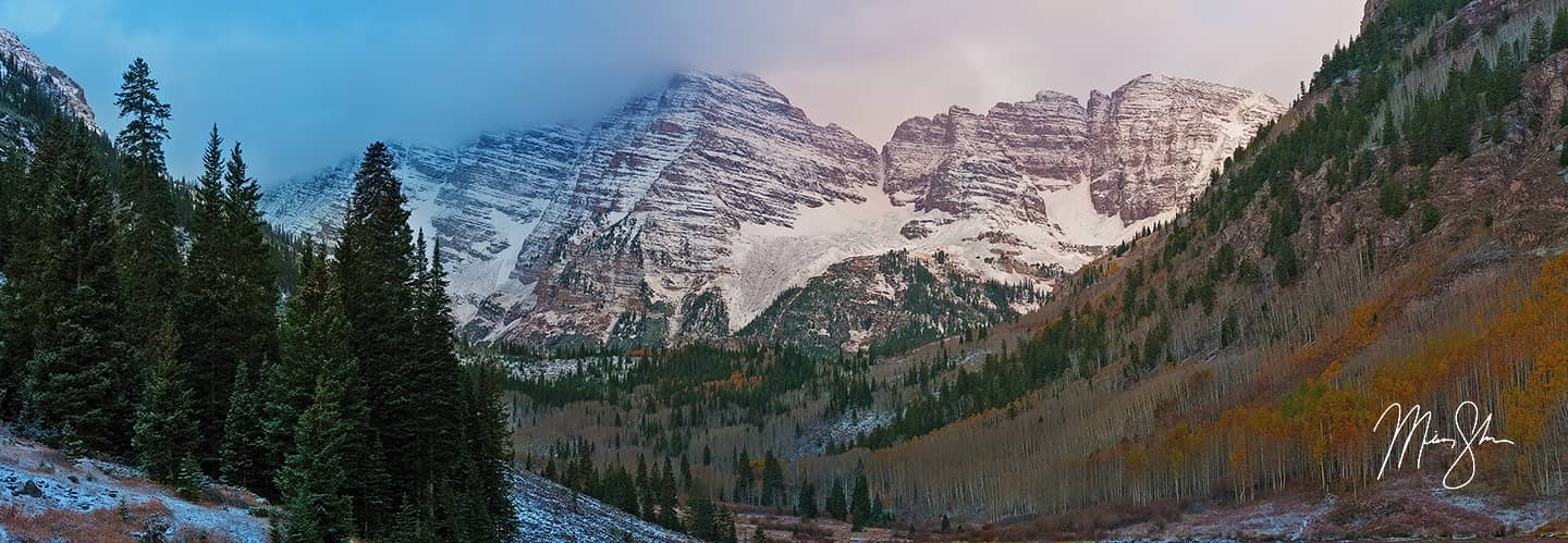 Moody Maroon Bells - Maroon Bells, Aspen, Colorado