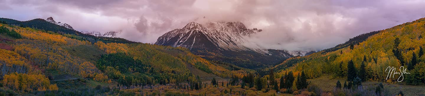 Moody Mount Sneffels Autumn Sunset - Sneffels Wilderness, Ridgway, San Juans, Colorado