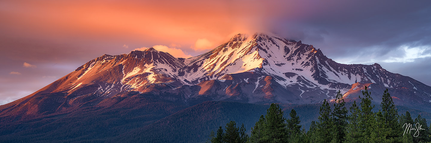 Mountain on Fire - Mount Shasta, California