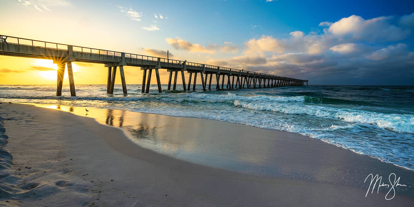 Navarre Beach Pier Sunrise - Navarre Beach, Destin, Florida