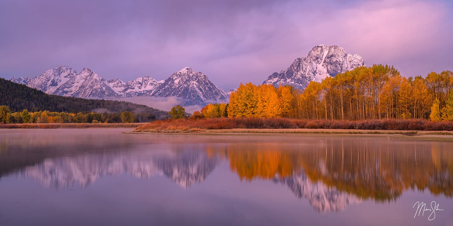 Oxbow Bend Crisp Autumn Sunrise - Oxbow Bend, Grand Teton National Park, Wyoming