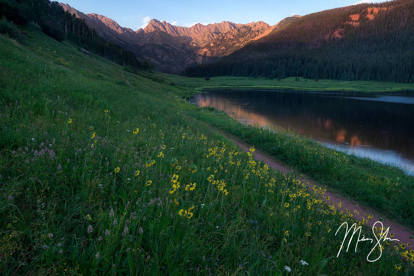 Piney Lake Summer Sunset - Piney Lake Ranch, Colorado